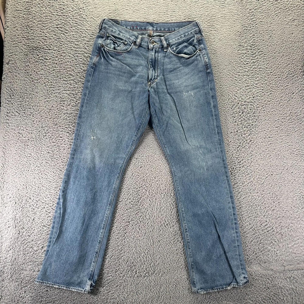 Vintage X2 M11 Jeans Mens 34x32 Blue Cotton Denim Straight Leg Workwear Faded